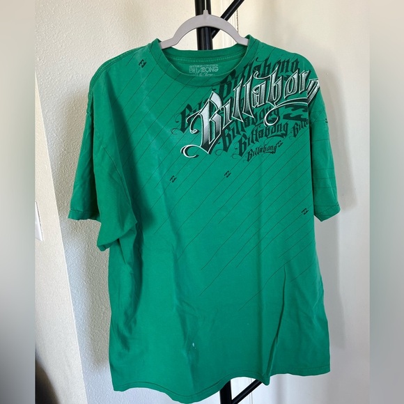 Y2K Billabong Green Short Sleeve Tee - Picture 1 of 5